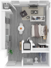 Floor Plan 1 at Parq Crossing Apartments